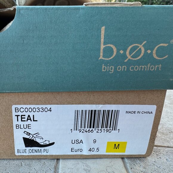 B.O.C. Denim/Rope Platform Sandals-NEW in box, Never Worn - Picture 4 of 11